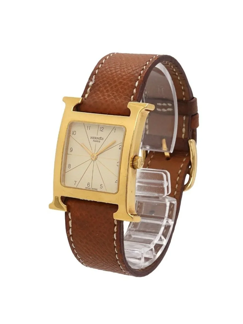 Hermes H Watch Ivory Quartz